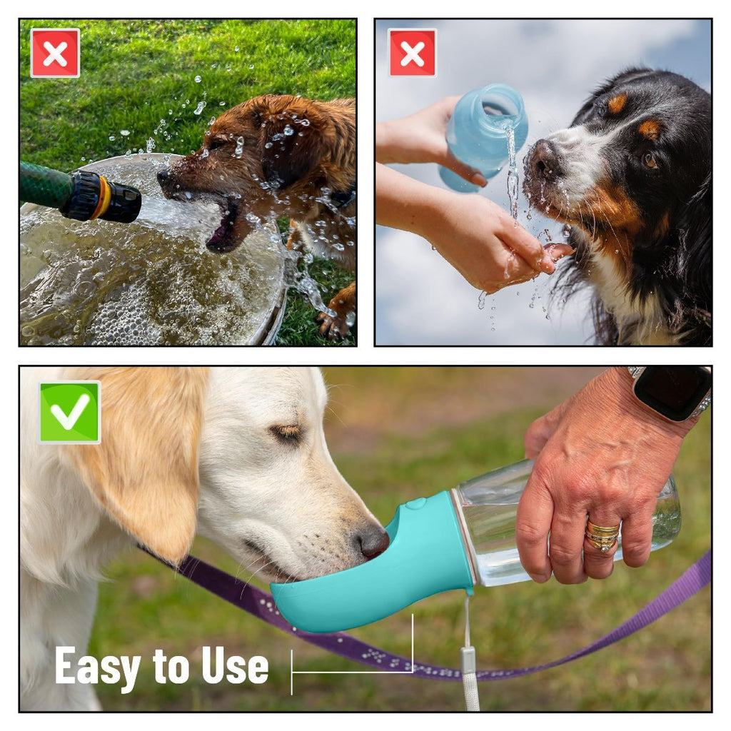 ROAMUTT portable dog water bottle – 560ml travel water dispenser