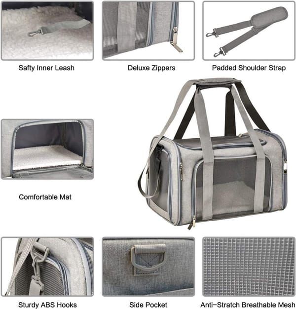 ROAMUTT soft-sided pet travel carrier – large foldable carrier