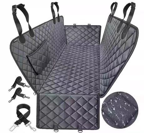ROAMUTT Premium Quilted Dog Car Hammock – full seat and door protection
